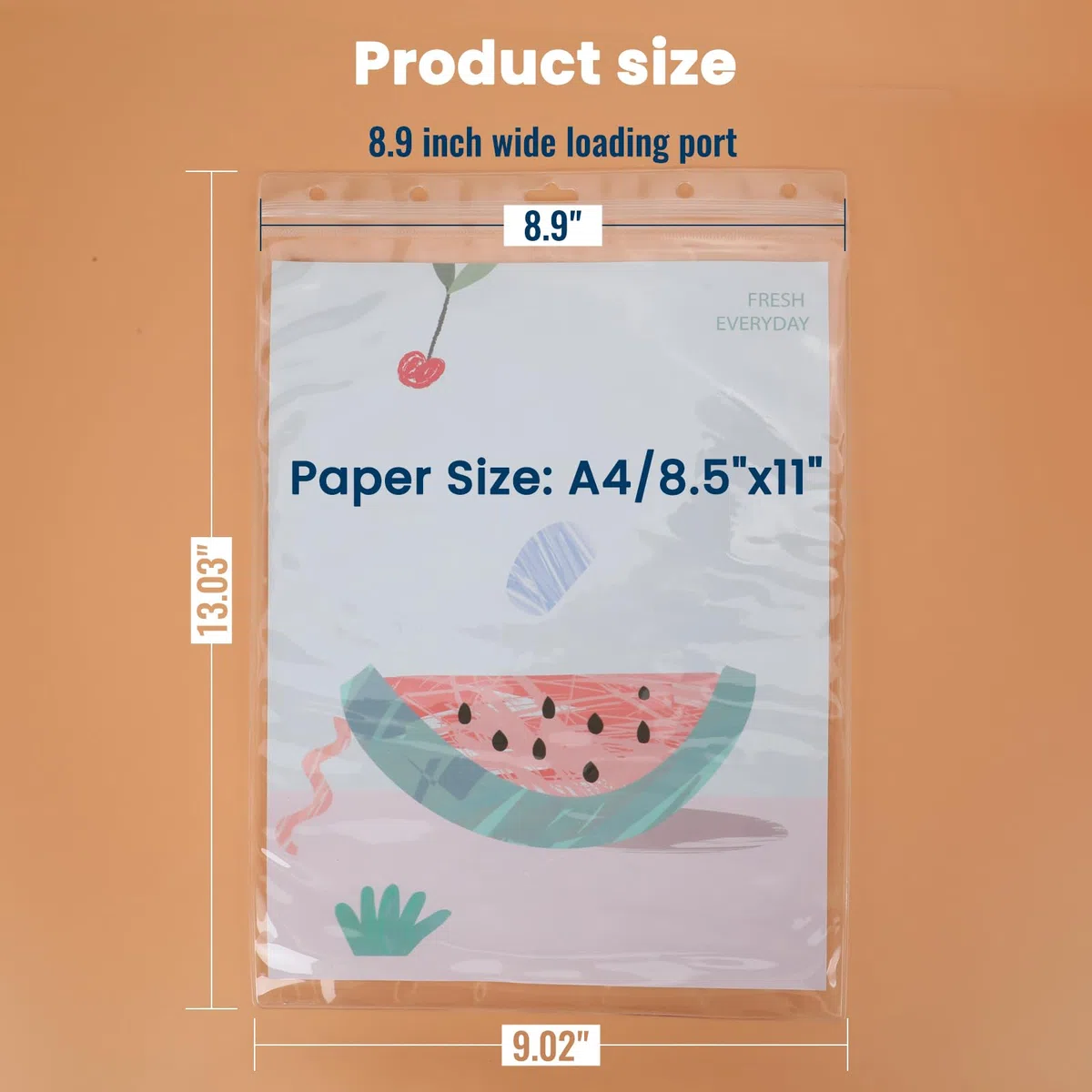 15 protectores impermeables con cremallera resellables de 8.5 x 11 pulgadas, fundas de plástico transparente para fotos, bolsillo de trabajo, para documentos, fotos, certificados, certificado