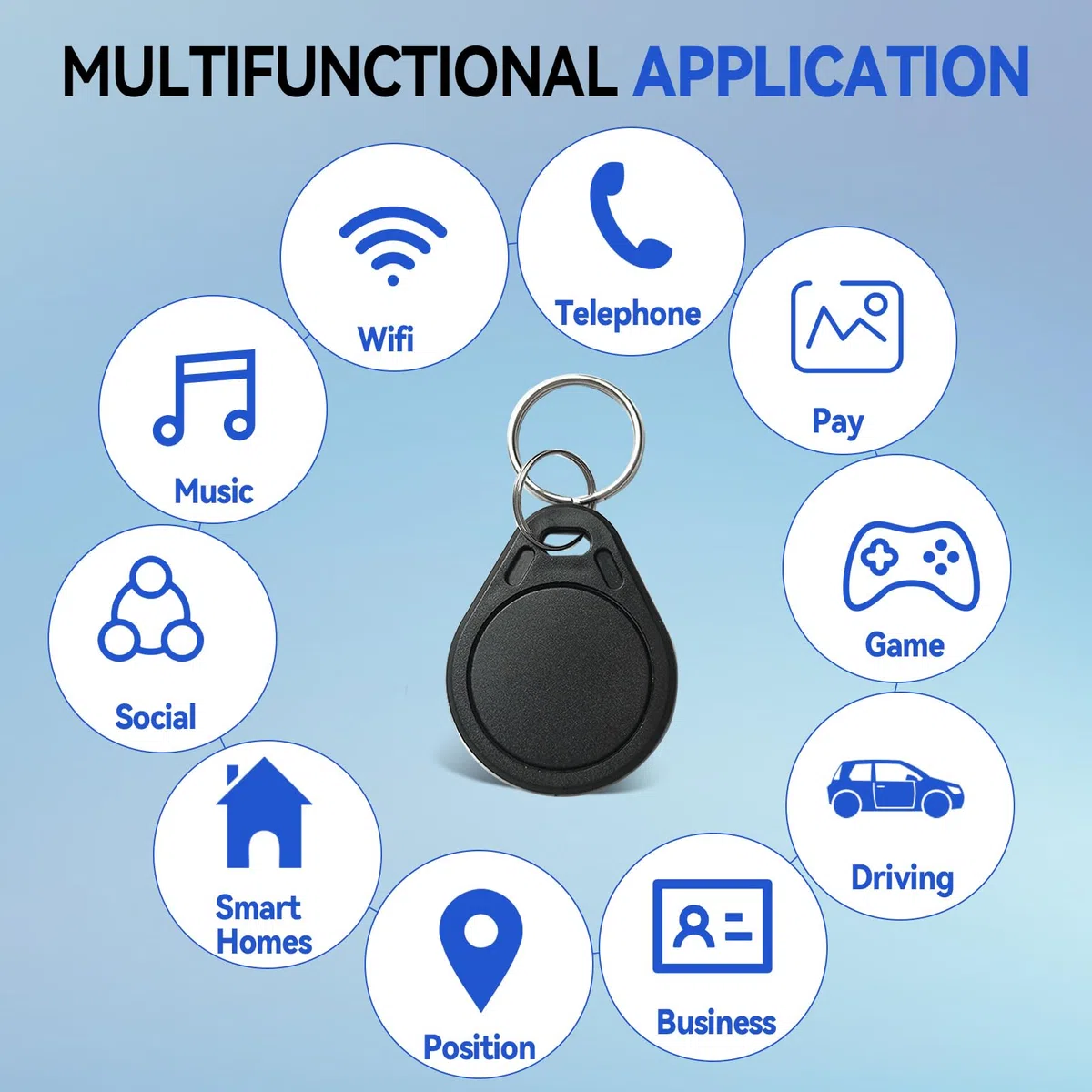 NFC Tag Ntag215 NFC Chip NFC Keyfob Programable NFC Tag 504 Bytes Memoria, compatible con iPhone Accesos directos iOS App Homekit Android Smartphone Apps (100 piezas)