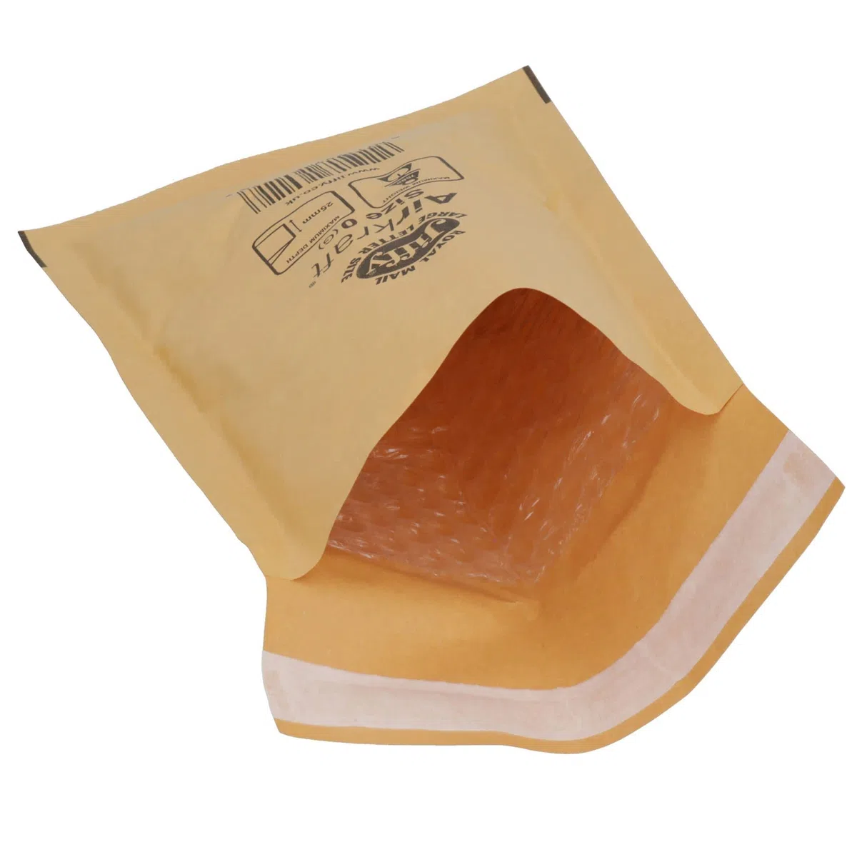 200 unidades de bolsas Jiffy de oro genuino Airkraft burbuja acolchada bolsa de correo tamaño 0