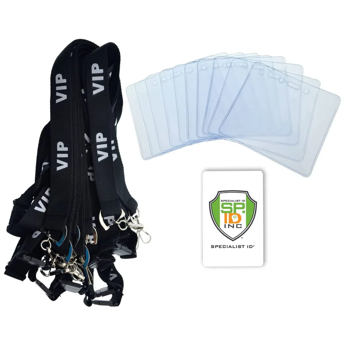 Convención Pass 4 x 3 pulgadas Nombre Badge Holders con cordones (10 unidades) por ID de Specialist