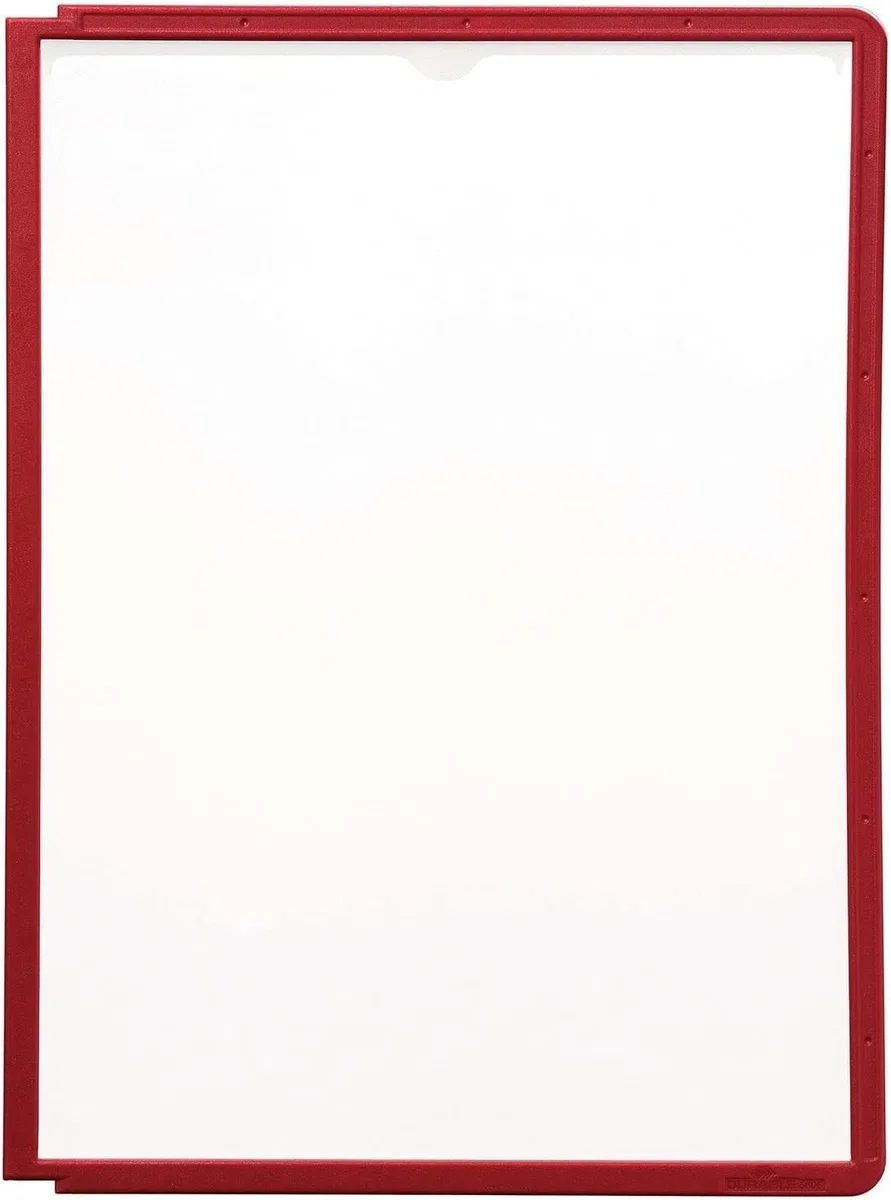 Durable 560603 Panel de visualización Panel Sherpa A4, PP, rojo, paquete de 5