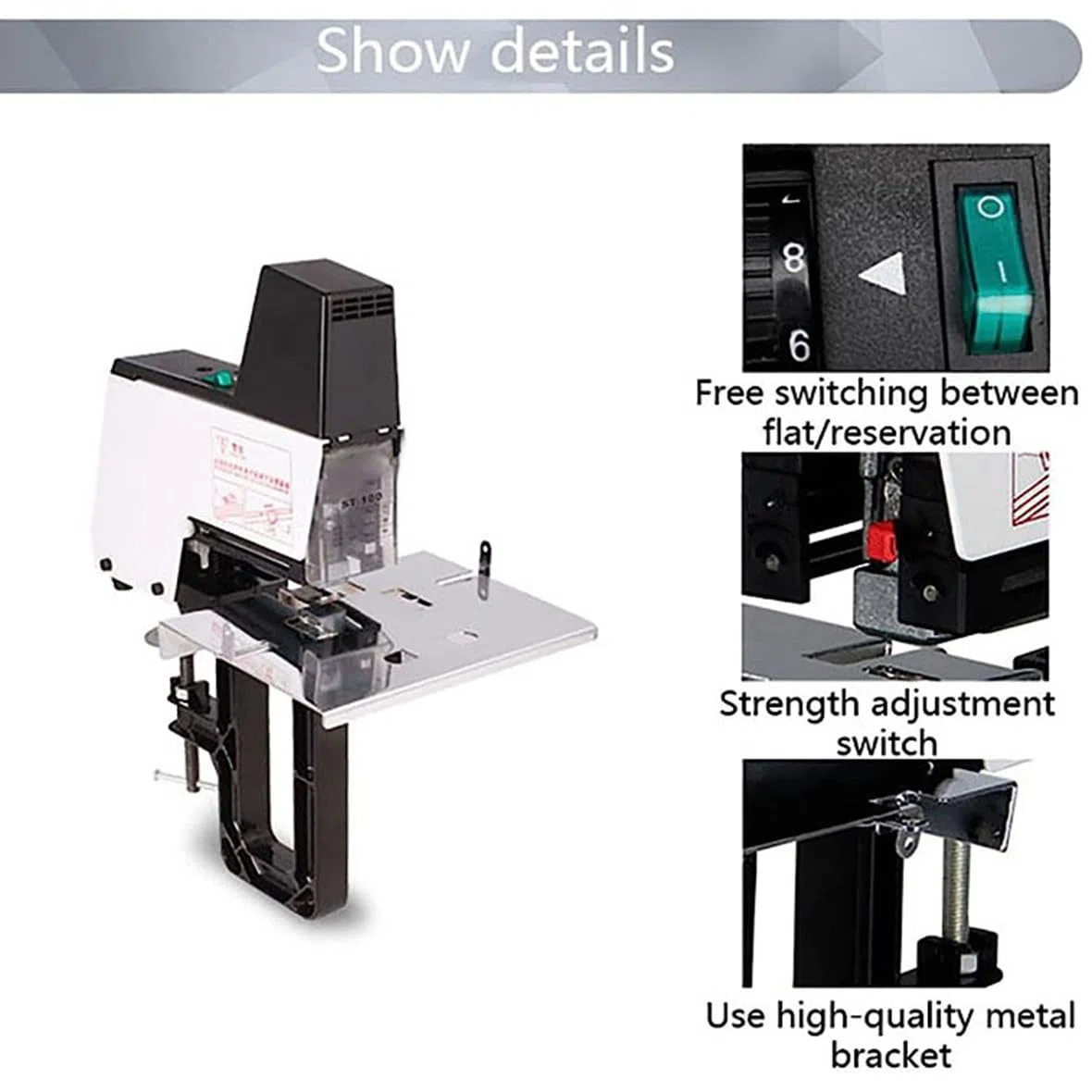 Grapadora Eléctrica De Escritorio SJdoPulse, Máquina De Encuadernación Totalmente Automática, 2-50 Hojas, 100 mm, 60 Clavos/Min, 210 Grapas, A3 Plegado, 220V, 800W