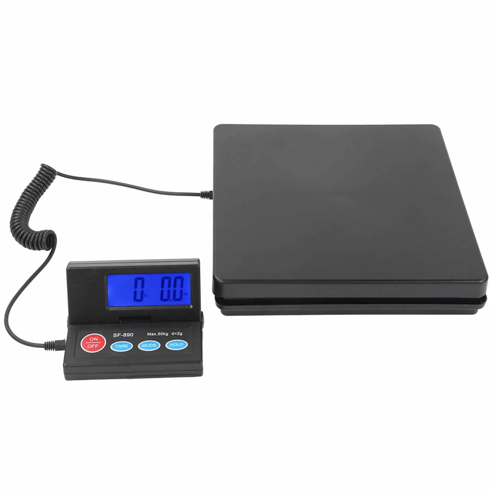 Báscula digital para envíos postales 50 kg/2 g, balanza grande con pantalla LCD, apagado automático
