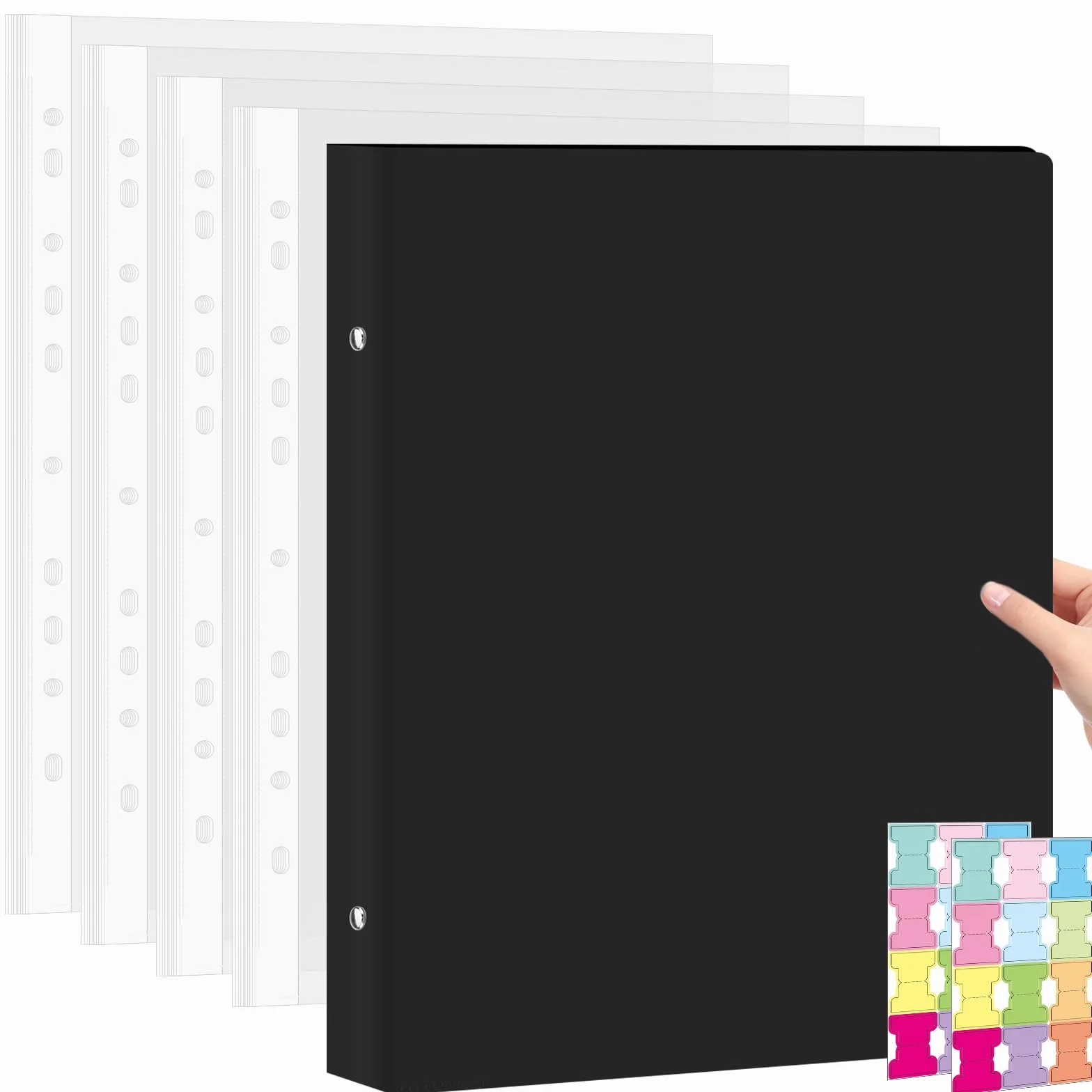 Carpeta de libro de exhibición A3 con fundas de plástico, 40 bolsillos, carpeta de presentación, carpeta de anillos flexibles, carpeta organizadora de pintura para dibujo de obras de arte, álbum de