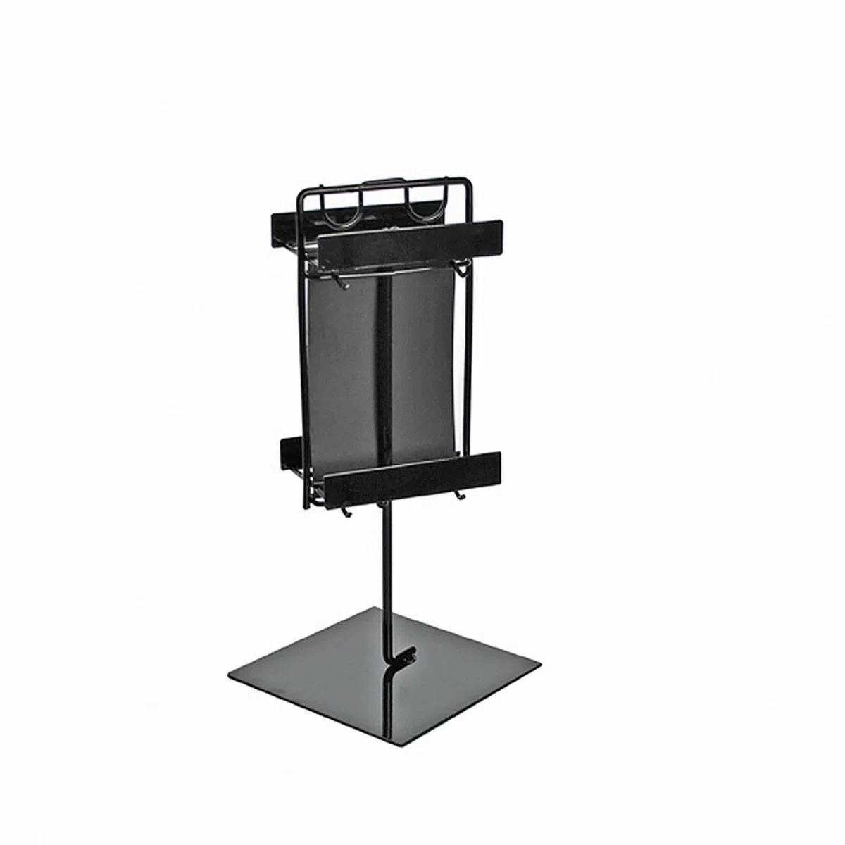 Azar Displays 223086 - Exhibidor de alambre de metal, negro, organizador duradero para encimeras y mesas