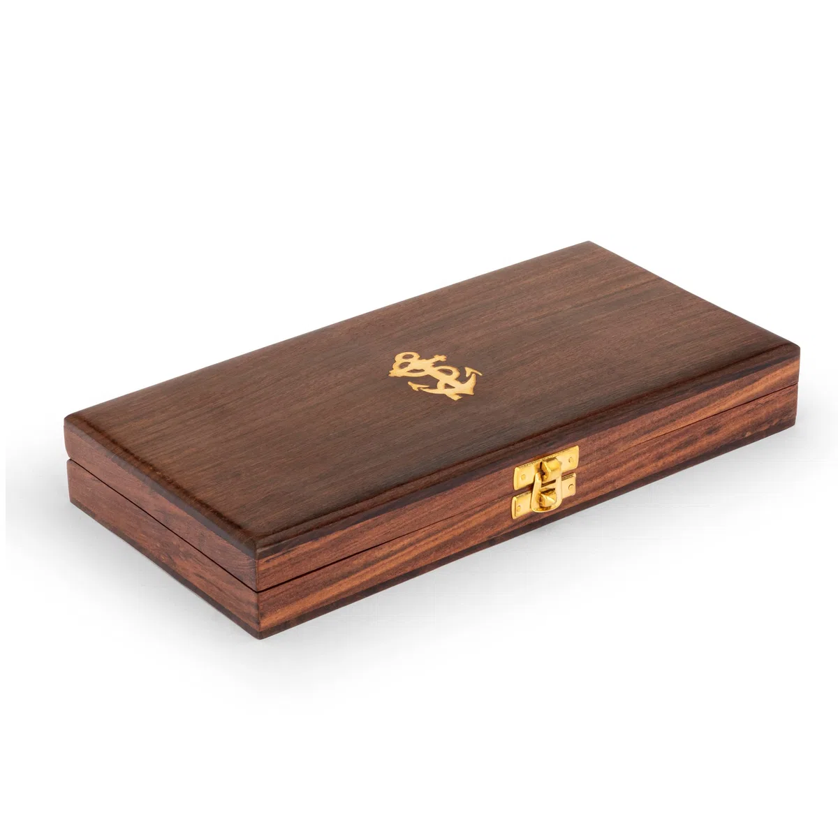 NKlaus Lupa en caja de madera de latón con mango de madera, 11 cm, lupa de lectura 11722