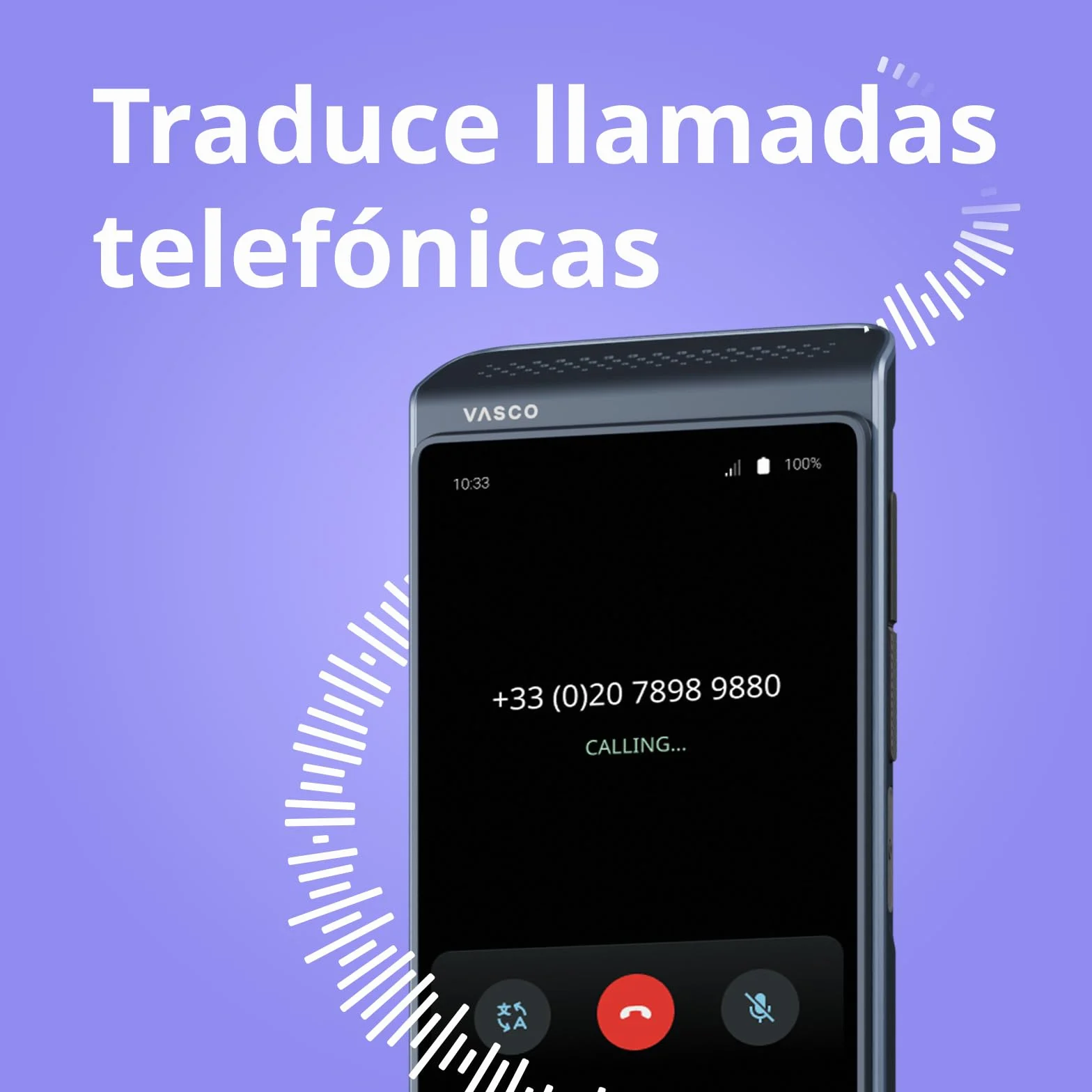 Vasco Q1 Traductor | Traductor instantáneo de voz. Clonación de voz mediante IA | 113 idiomas | Internet sin costes de por vida en casi 200 países | Phantom Black