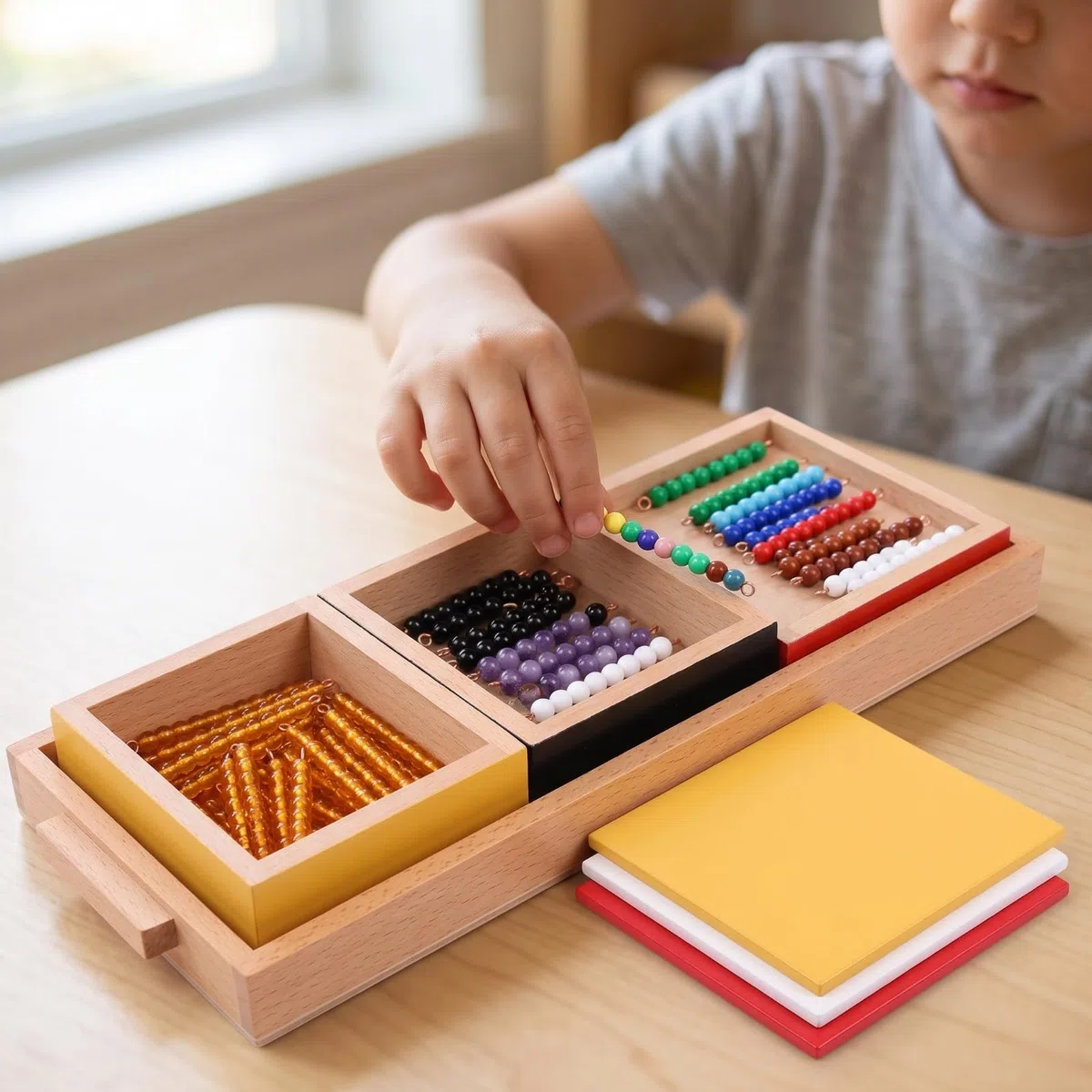 predolo Juego la Serpiente Aritmética Numérico Sensorial Caja con Fichas para Escuela en Casa, Juego De Serpiente De Suma Modelo Internacional, Oro Transparente