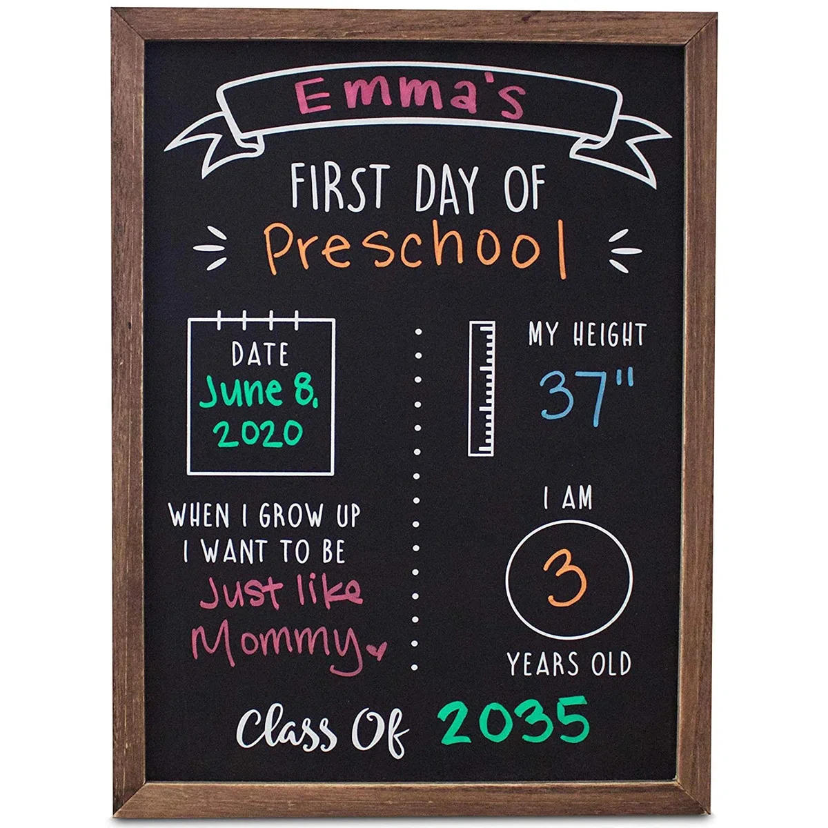 LNNW Creative Blackboard Colgando Mensaje Tablero de doble cara Decorativo Boletín Tablero Hogar tienda Restaurante Handcration Publicidad Tablero Graffiti Tablero para Mesa, para Decoración de Bodas,