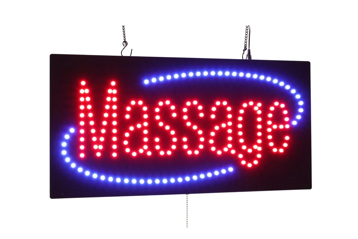 Massage Sign, TOPKING Signage, LED Neon Open, Store, Window, Shop, Business, Display, Grand Opening Gift