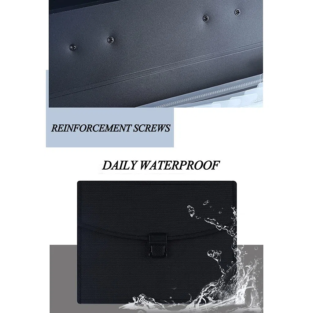 Carpeta Clasificadora Acordeon Tapa Dura, Bolsas para Documentos A Prueba De Agua, Carpeta De Archivos Expandible con Cubierta Expandible, Caja De Llenado Portátil De Tamaño A4