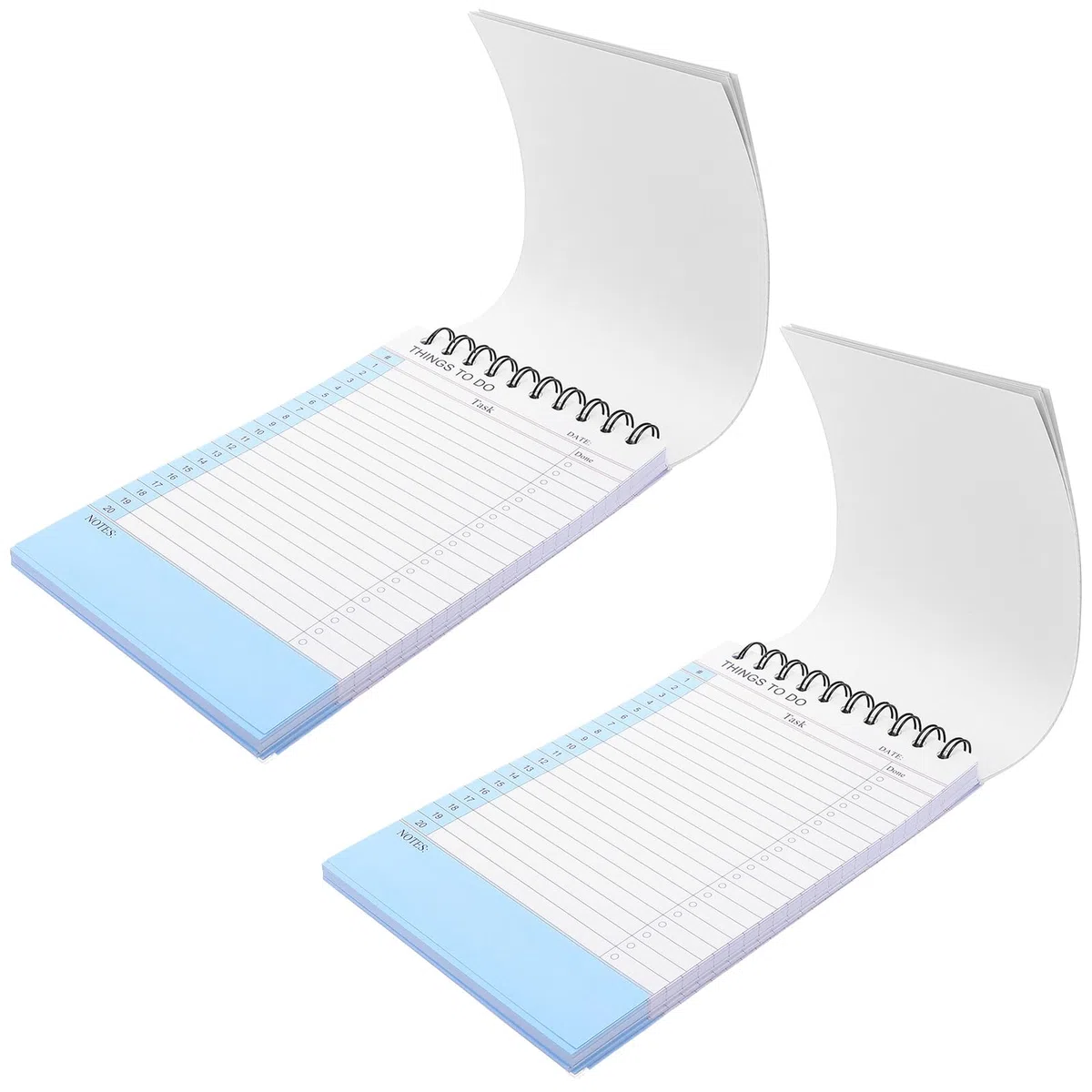 Cabilock Planificador de Trabajo Cuaderno Espiral 2 Unidades con Diseño Minimalista y Secciones de Notas Rayadas para Oficina Hogar
