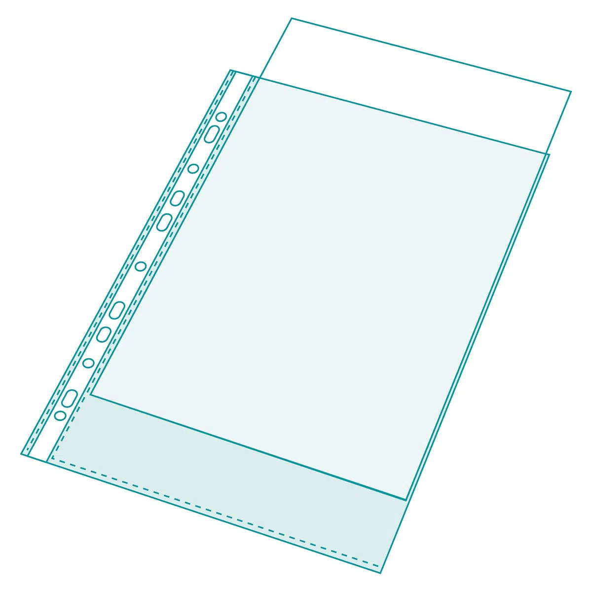 Exacompta 5100E - Bolsa de 100 fundas con multitaladros, A4 (Paquete de 4)