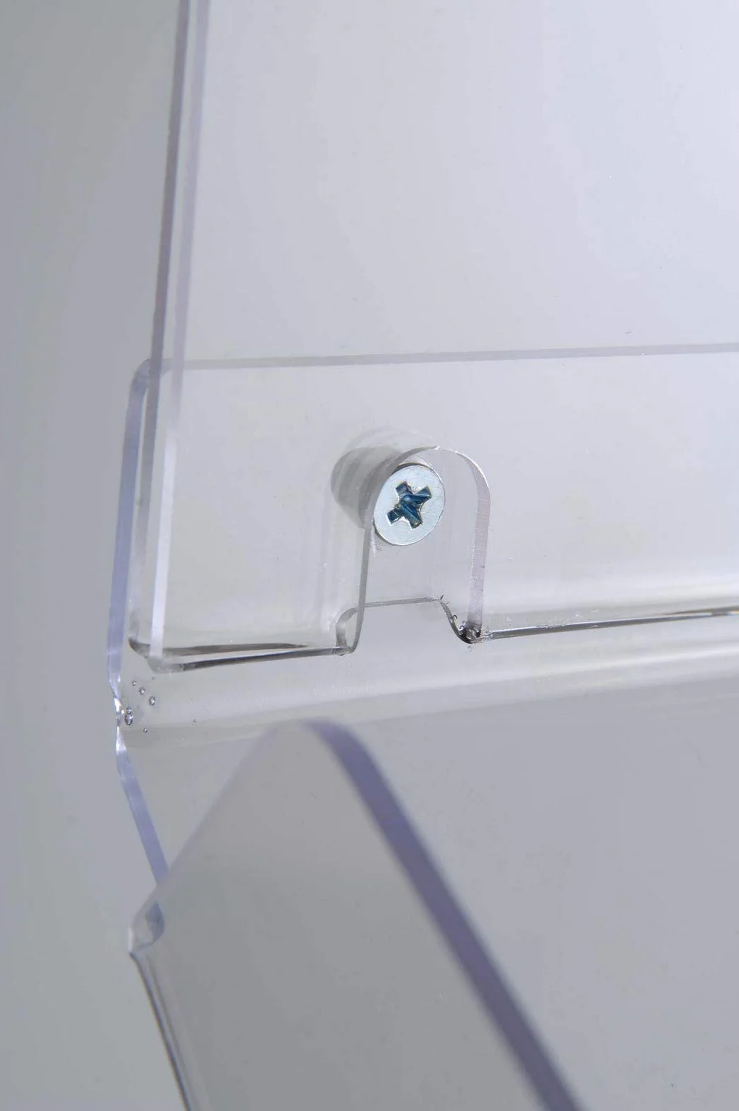 Portafolletos de Suelo Plus DIN A4 Vertical con Soporte para Rótulo Superior | Expositor de Folletos con Bandeja Acrílica Transparente | Stand Informativo Decorativo
