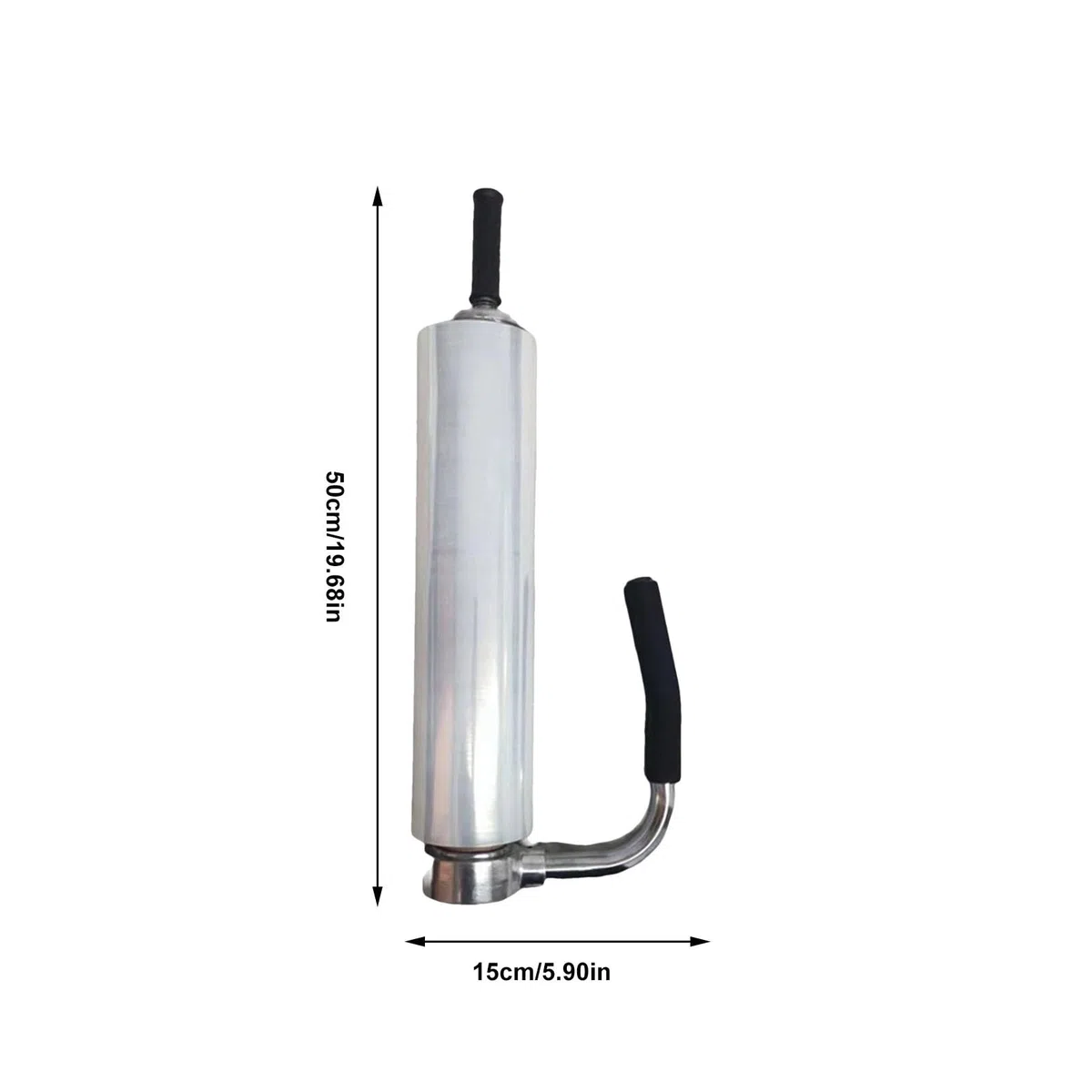 Máquina de embalaje de película elástica para palés, envoltura retráctil de resistencia industrial y dispensador | Dispensador de película retráctil de tensión ajustable resistente con mango extendido