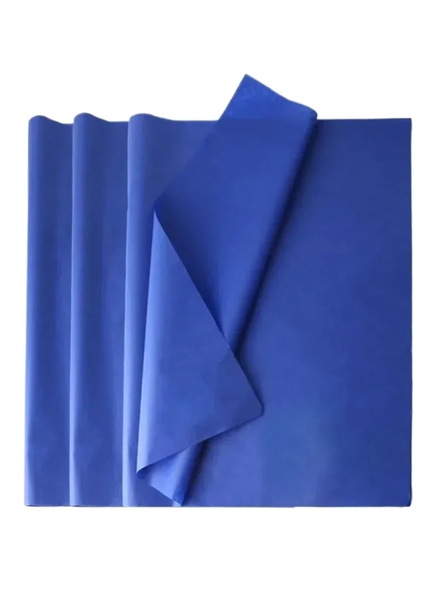 Papel De Regalo 10-100 hojas de papel de seda azul, 50x66cm, papel de regalo a granel for bodas, cumpleaños, manualidades, decoración for envolver festivales Para Festivales(100sheets)