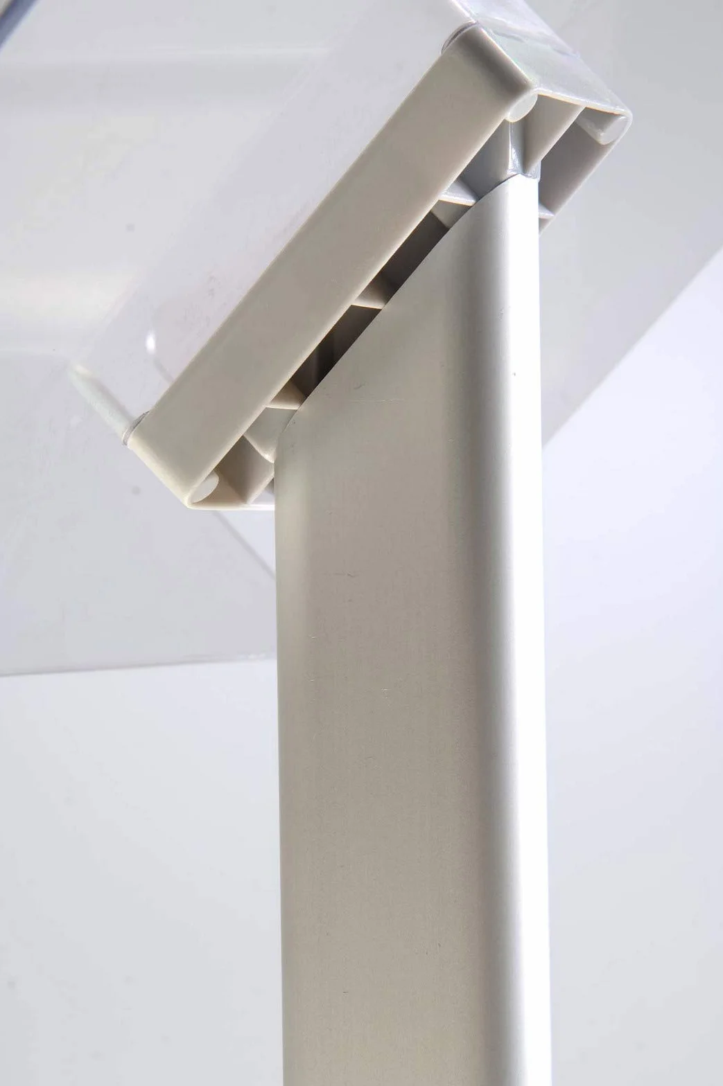 Portafolletos de Suelo Plus DIN A4 Vertical con Soporte para Rótulo Superior | Expositor de Folletos con Bandeja Acrílica Transparente | Stand Informativo Decorativo