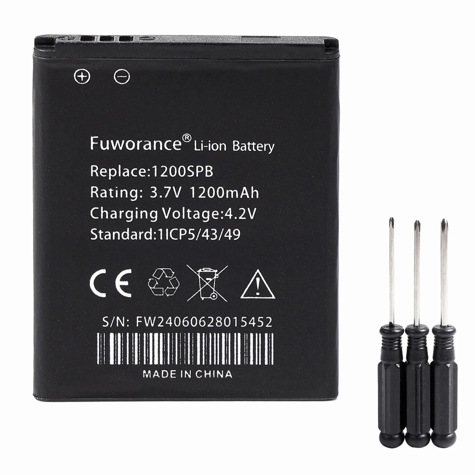 Batería compatible con Texas Instruments TI-84 CE, TI-84 Plus CE, TI-Nspire CX II Color, TI-Nspire CX II Cas, 3.7L1200SPB, P11P35-11-N01, 1200mAh/4.44Wh calculadora gráfica de batería