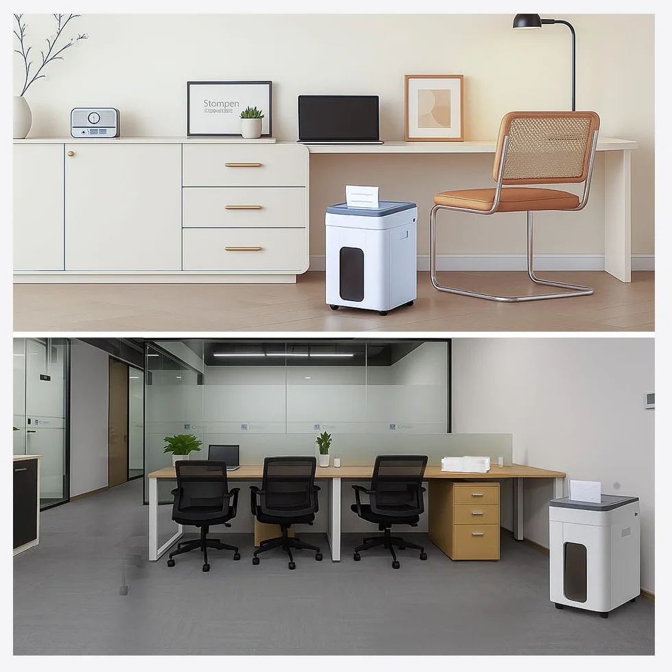 Destructora Papel Automática Profesional: 400 Hojas Microcorte P-5 Non Stop Destruye Tarjetas/Grapas con Cubo 50L para Oficina Casa Clínicas Hospitales Centros Educativos