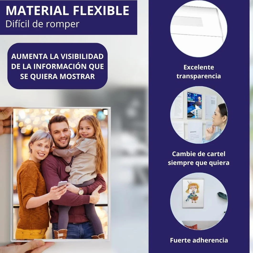 GOYAPRINT Soporte de Pared A4 Adhesivo para Carteles Expositor de Pared