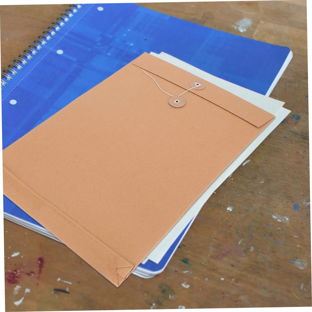 iplusmile 25piezas Cartera de Papel Kraft Organizador de Documentos Carta Carpeta de Archivos para Papelería de Oficina Bolsa para Documentos sobre Portafolios de Papel Kraft Unidades