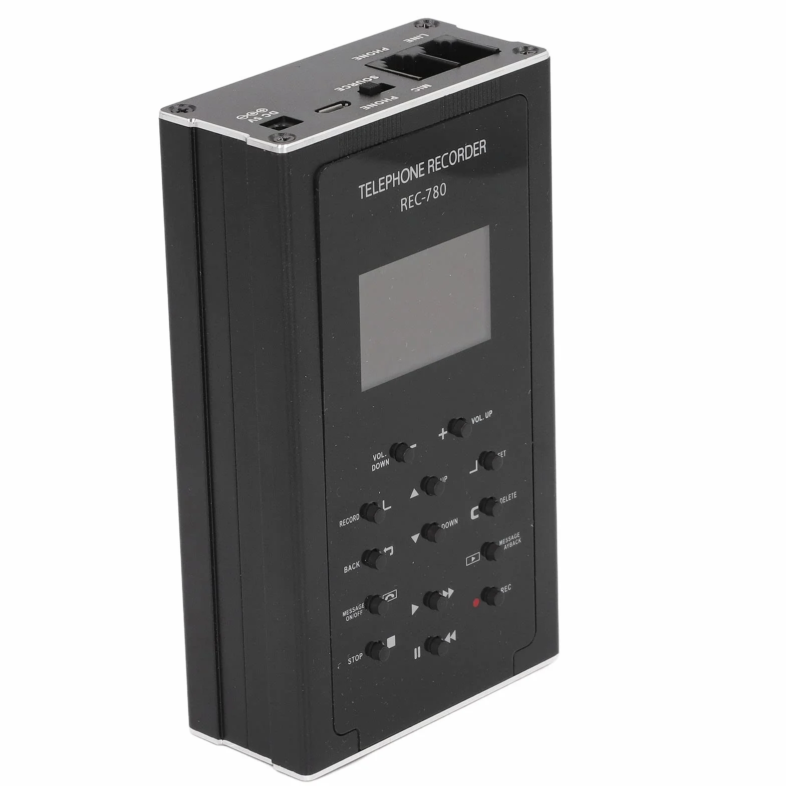 Yunseity Grabadora Telefónica, con Almacenamiento Integrado de 32 GB, Mini Dispositivo Automático de Grabación Telefónica, para Líneas Analógicas/IP/Digitales