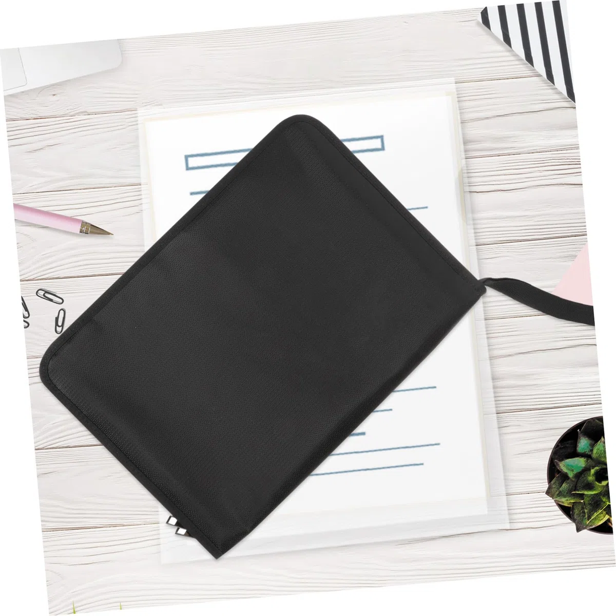 Bolsa Organizadora de Documentos Ignífuga y Resistente al Agua con Bolsillos Expandibles para Oficina y Papelería Protección Segura para Archivos Importantes