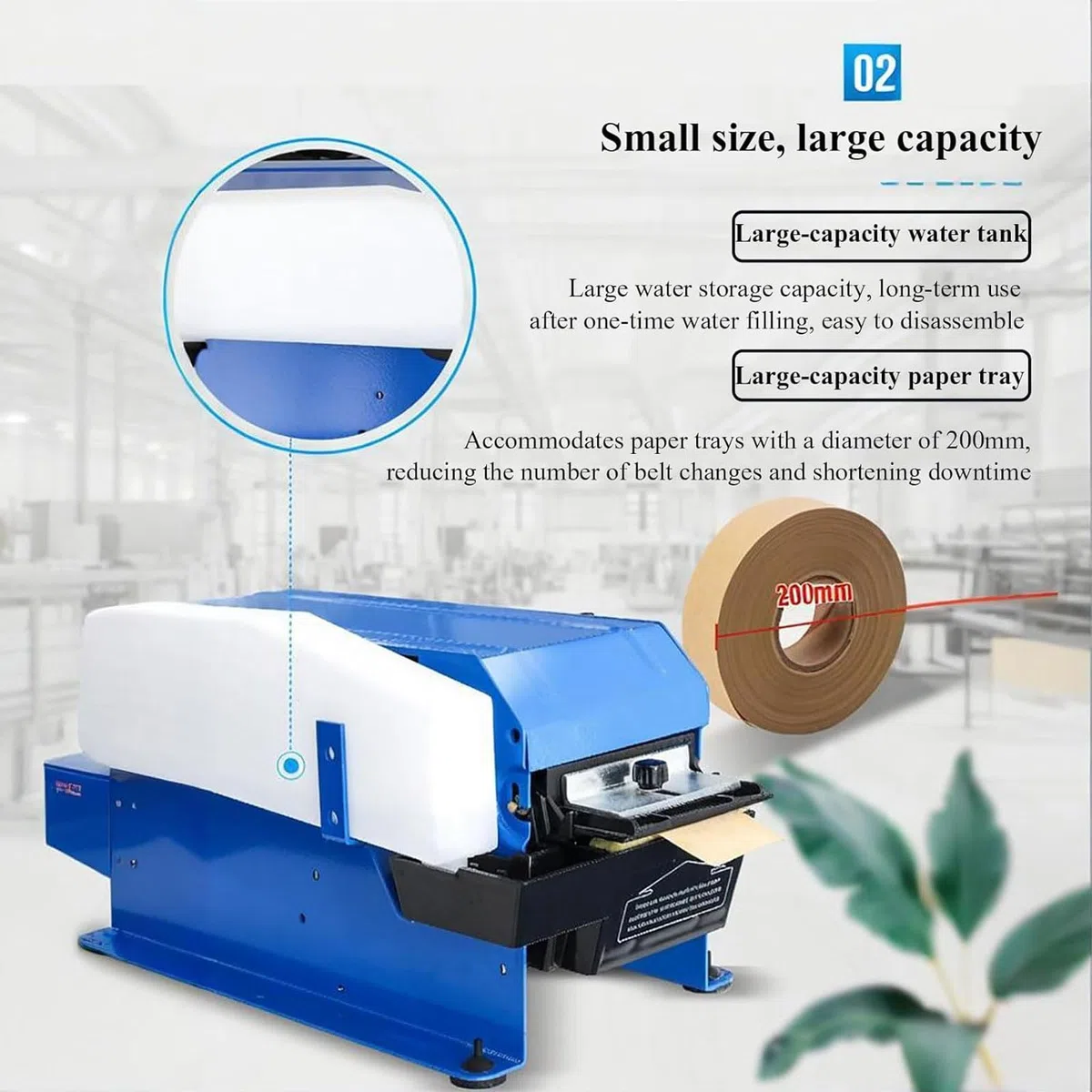 Dispensador de cinta kraft semiautomática, máquina manual de papel de pegamento húmedo, 20-100 mm de ancho, 100-1000 mm de longitud, rollo de 200 mm de diámetro, para el hogar, oficina, tienda de