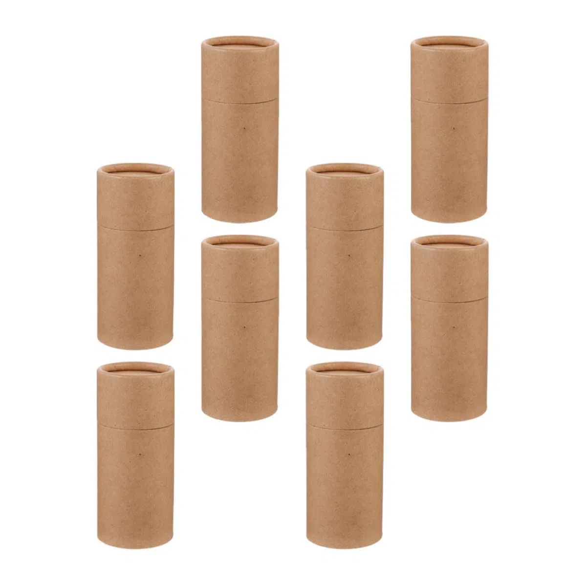 OSOLADY Embalaje de Botellas de Aceite Esencial Caja Cilíndrica de Papel Kraft y Fácil de Transportar 8 Unidades, Ecológica
