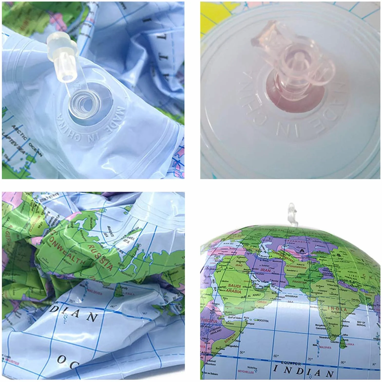 Globo del Mundo Inflable Mapa,2 PCS Globo Terráqueo Inflable para Adolescentes Globo del Mundo Hinchable de PVC Mapa Mundi Interactivo Bola del Mundos para Playa Piscina o Aula