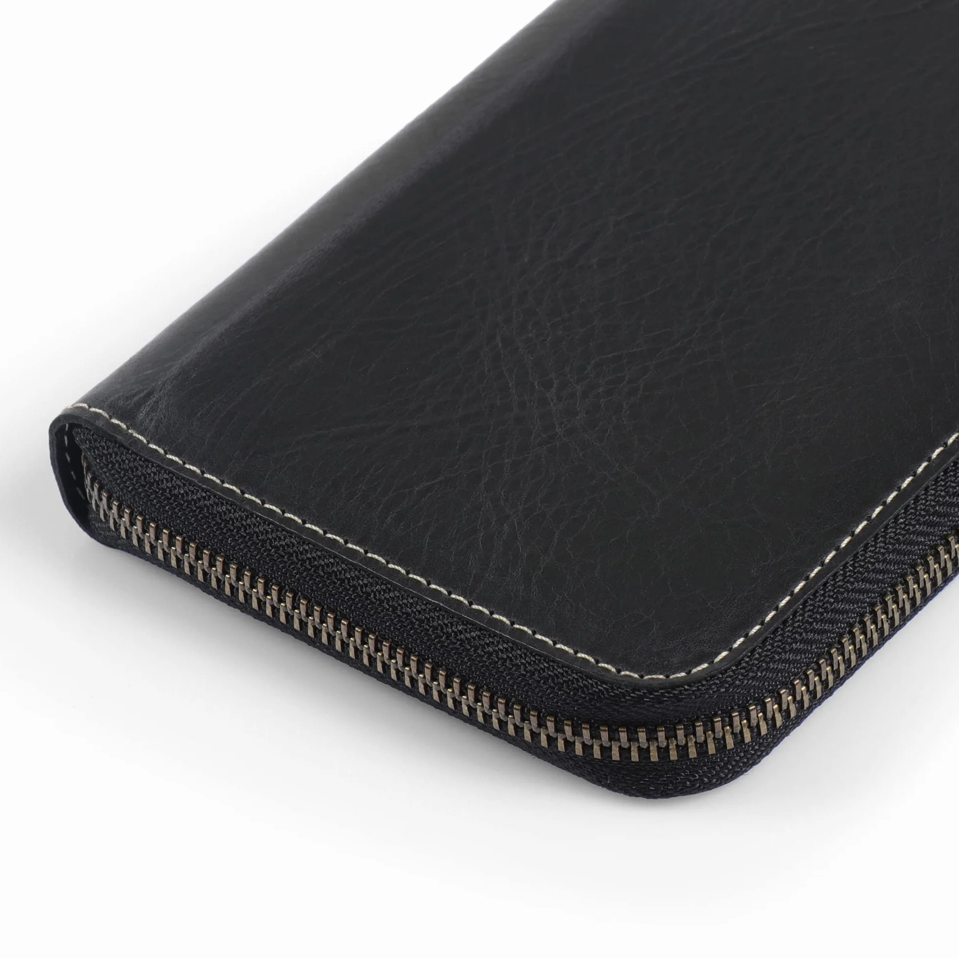 Londo Cartera de Cuero Genuino – Carpeta con Sujetapapeles, Bloc de Notas y Cierre con Cremallera para Negocios, Oficina y Viajes