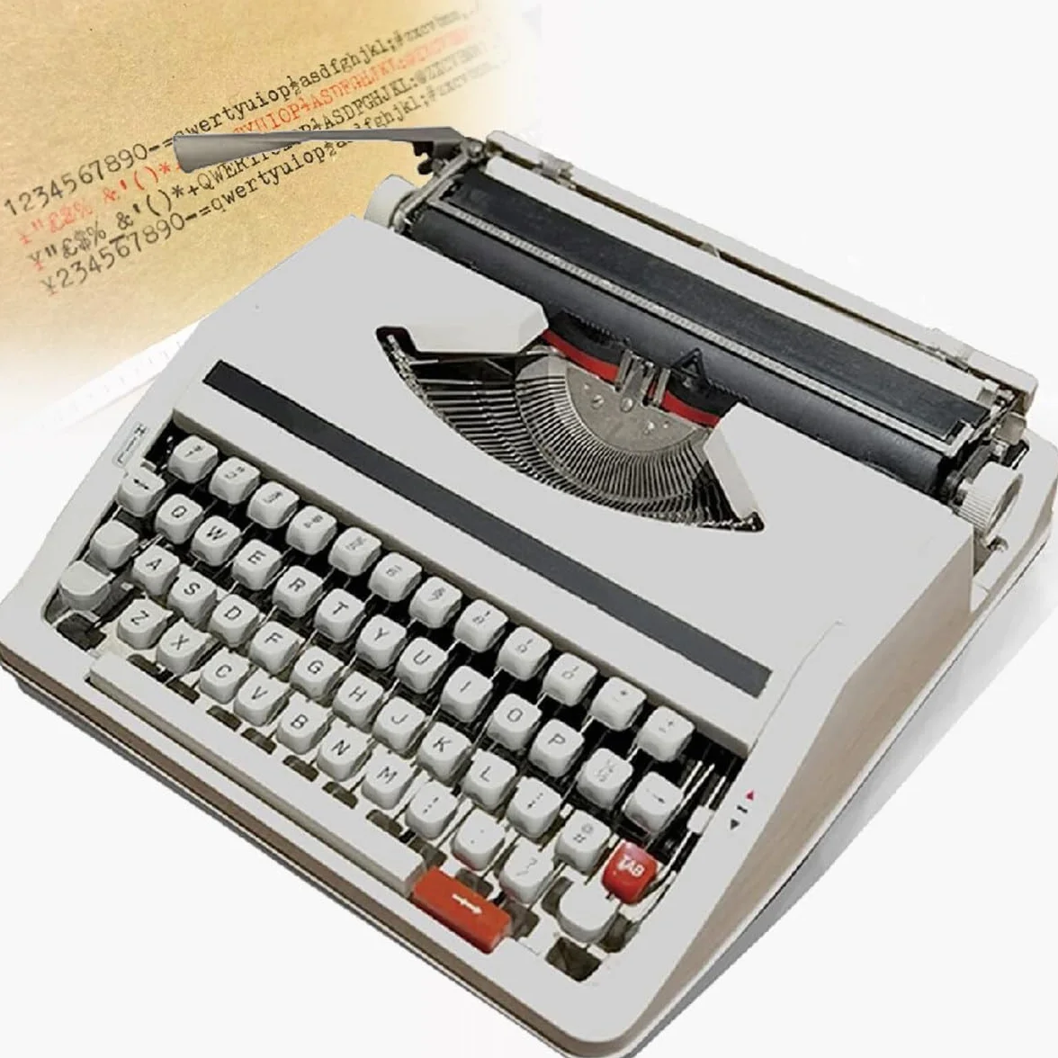 Máquina de Escribir Manual portátil, máquina de Escribir Vintage de Uso Normal, máquina de Escribir mecánica Inglesa, para Ocasiones Especiales en la Oficina en casa Beige