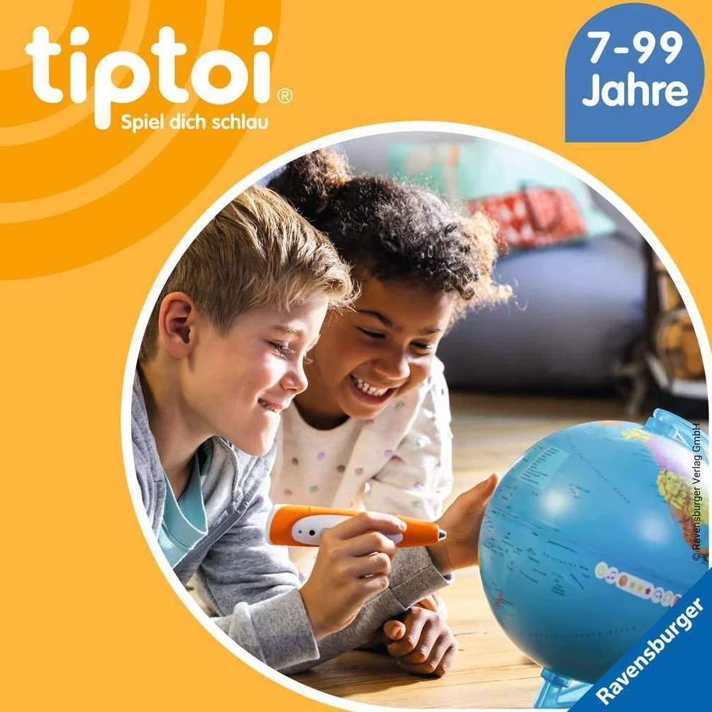 Ravensburger tiptoi Game 00107 - El Globo del Conocimiento Interactivo: Globo de Aprendizaje para niños de 7 años o más, Juguetes para niños y niñas, para 1 a 4 Jugadores