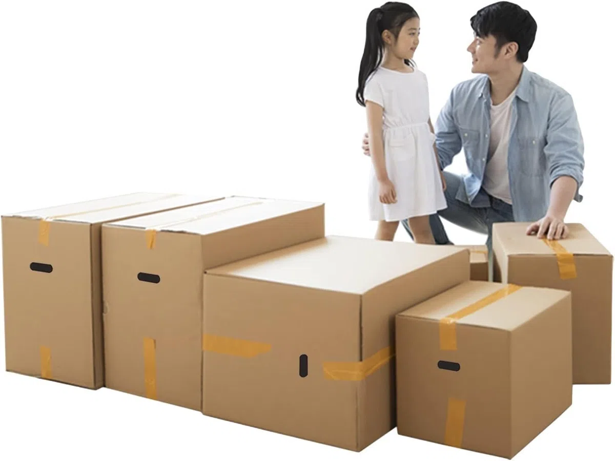 AviiSo Cajas Carton Mudanza Grandes Pequeñas Cajas De Cartón Corrugado para mudanza de apartamento, Cajas de envío para ropa, libros, zapatos, almacenamiento de arte, Paquete de 5 (Size : 40x30x30cm/