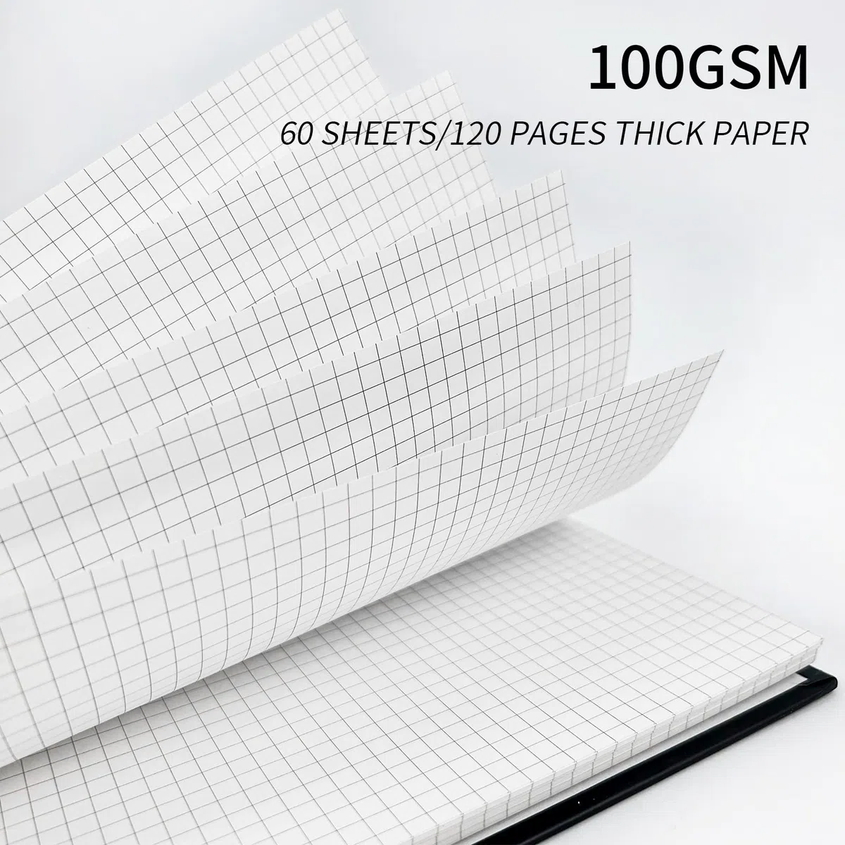 Cuaderno de papel gráfico en espiral de 8.5 x 11 pulgadas, paquete de 8 cuadernos de papel cuadriculado, cuaderno gráfico de ingeniería, cuaderno de ingeniería, cuaderno de 120 páginas, papel