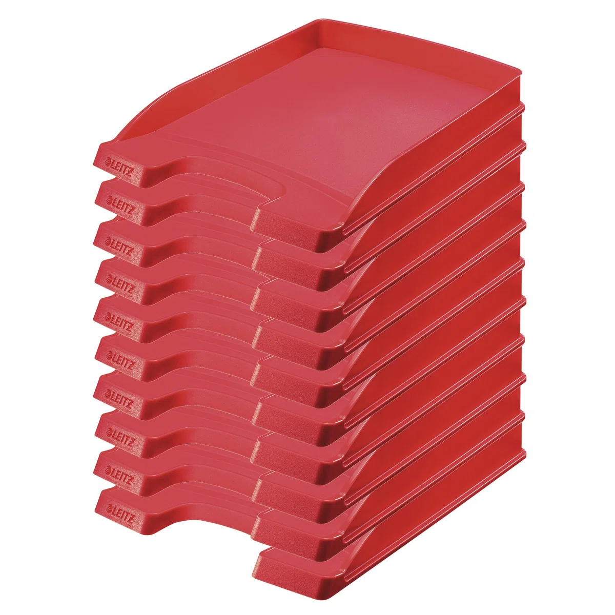 Leitz 52370025 - Bandeja para Correos (Altura 37 mm), Color Rojo