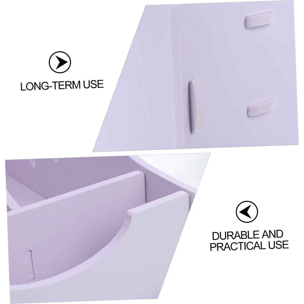 Archivador de plástico de madera de PVC multicapa con múltiples compartimentos, solución de almacenamiento de escritorio para documentos de estudio de oficina y papelería, práctico estante de archivo