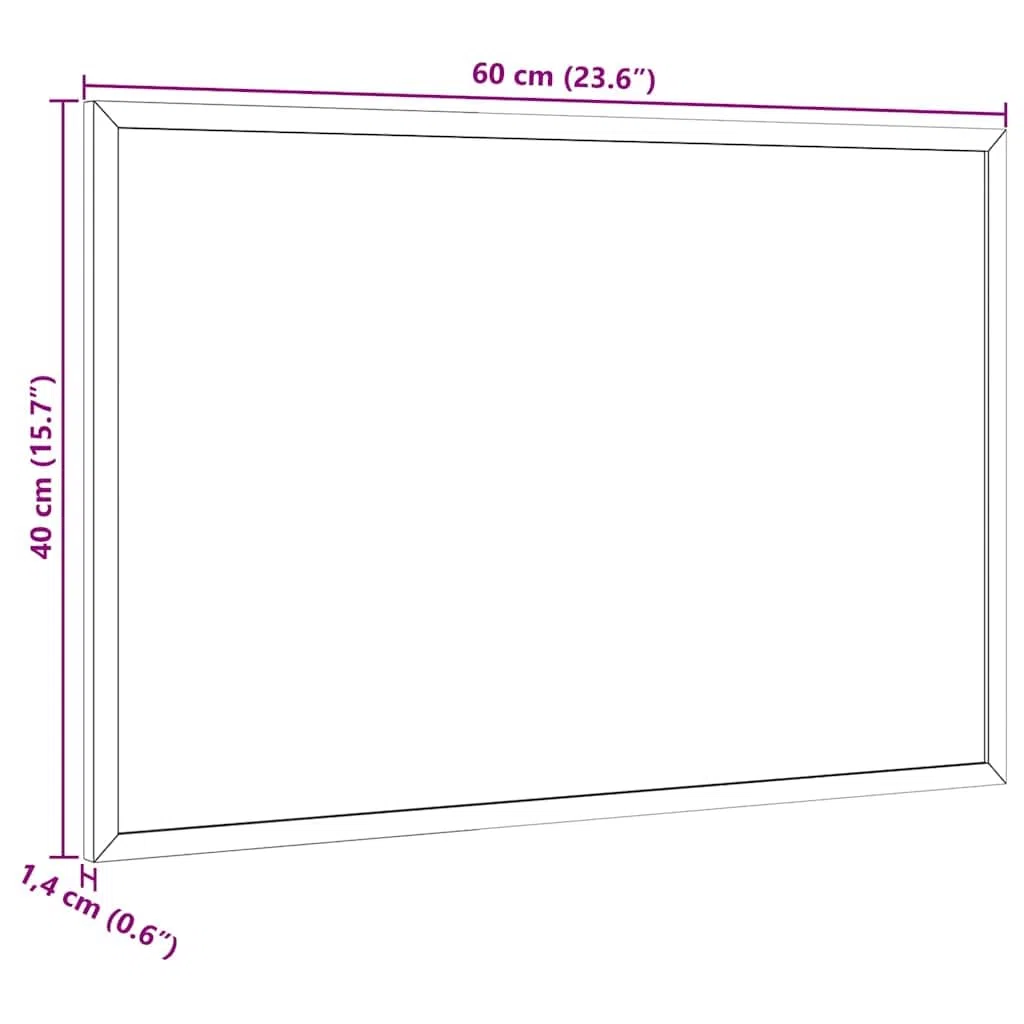 vidaXL Pizarra magnética con Marco de Madera de Pino Macizo 60x40 cm