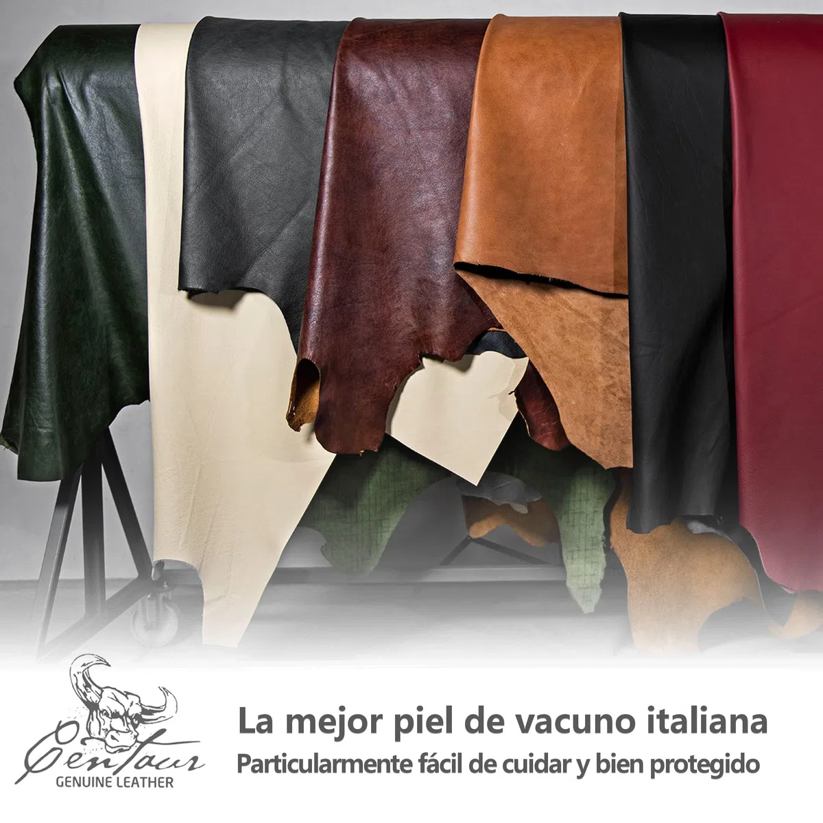 Centaur - Almohadilla de cuero de para escritorio de oficina 50 x 70cm champán/amarillento - plantilla de cuero hecha a mano - almohadilla de escritorio noble