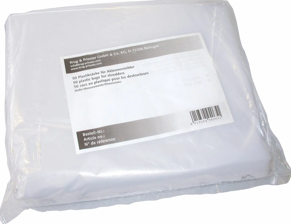 Ideal 9000037 - Lote de 50 bolsas de plástico para destructora de papel