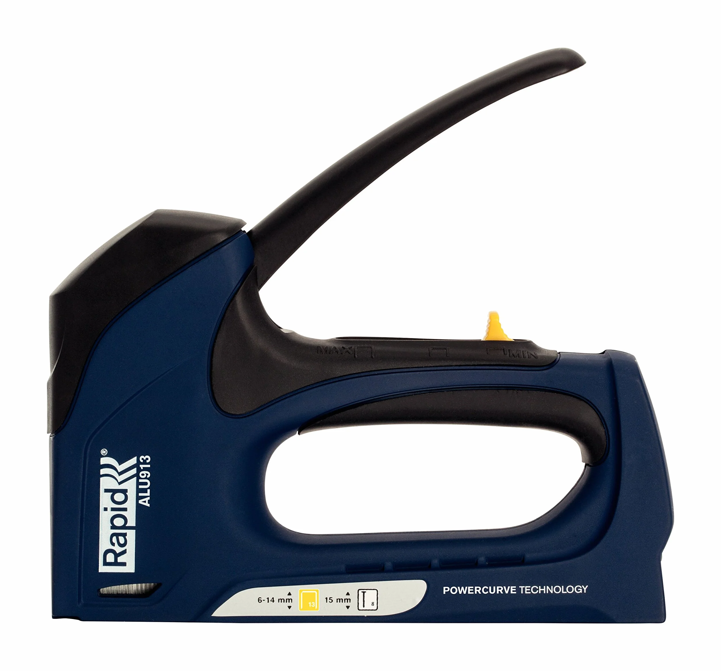 Rapid Grapadora Dual Profesional ALU913 para Grapas No. 13 y Clavos No. 8, Grapadora Manual con 3 Posiciones Ajustables, Tecnología Powercurve y Empuñadura Ergonómica (5000603)