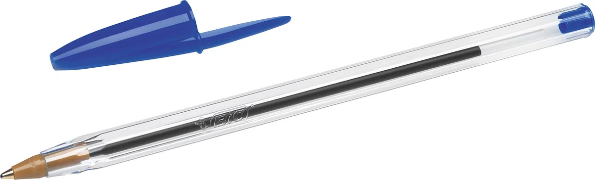 BIC Cristal Original - Bolígrafos de punta media (1.0 mm), Caja de 150 unidades, Azul & Velleda Marking Rotuladores para pizarra blanca, Óptimo para material escolar y de oficina