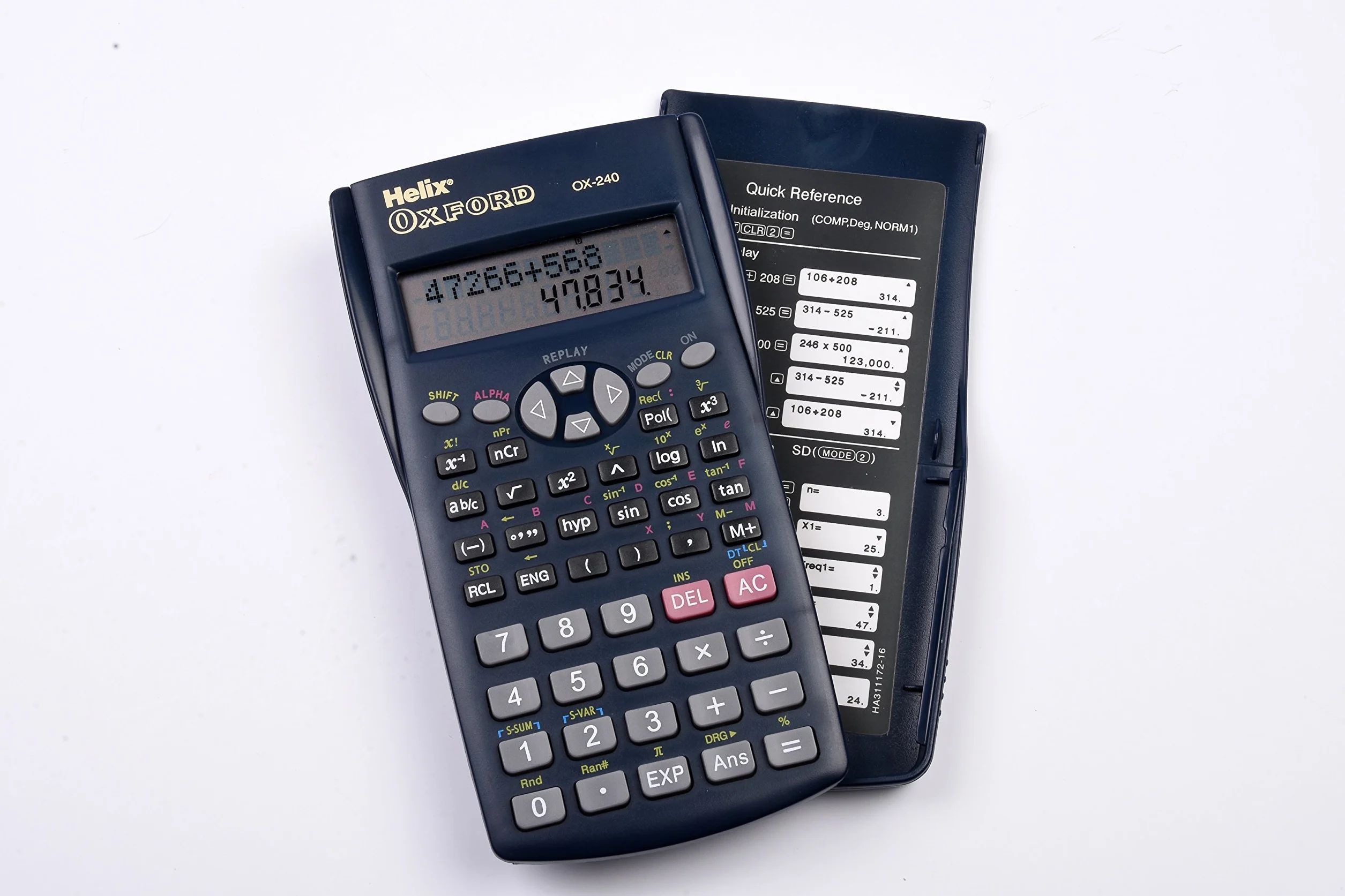 Helix Oxford RC2072 - Calculadora científica (240 funciones), color azul oscuro