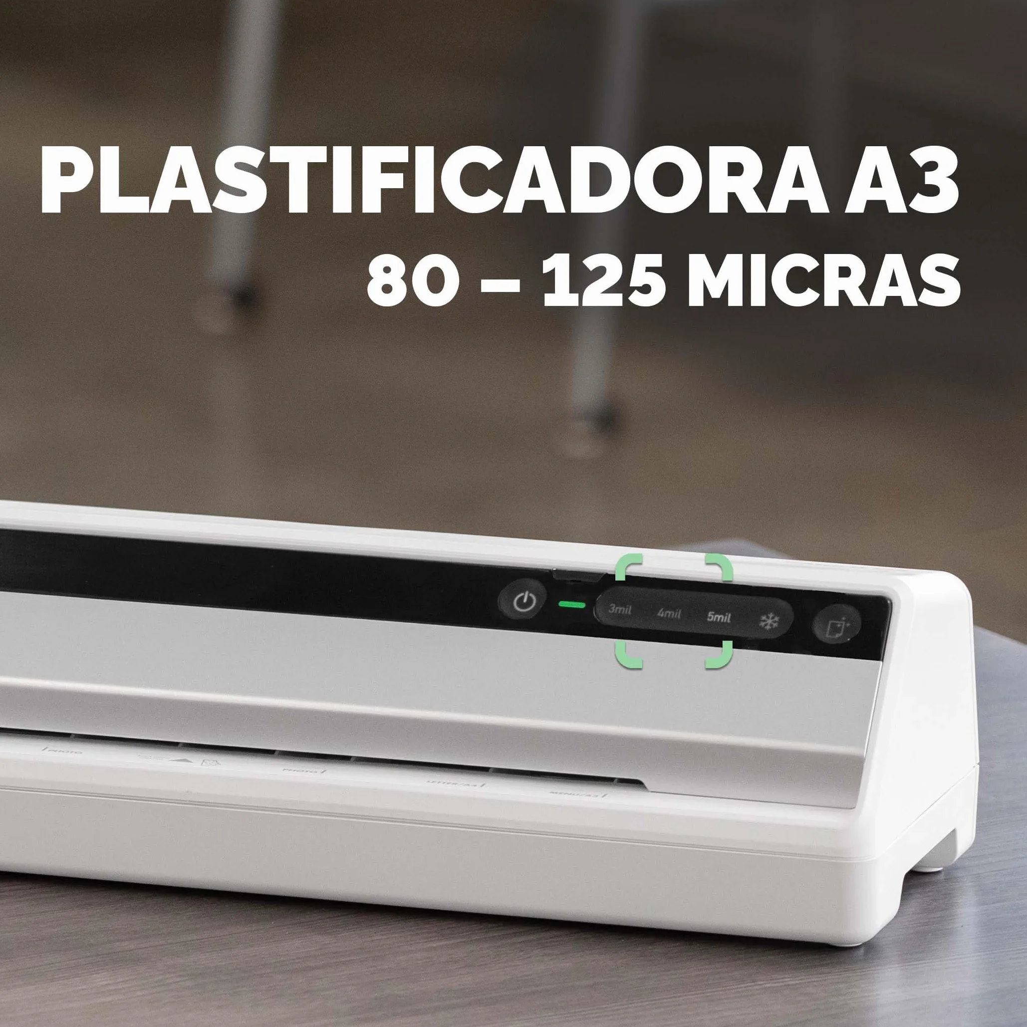 Fellowes Plastificadora Saturn A3 Pequeña Oficina – InstaHeat, lista en 60 segundos, sin atascos, apagado automático – Para fundas de 80/100/125 micras – Incluye 10 fundas – Uso en casa y oficina