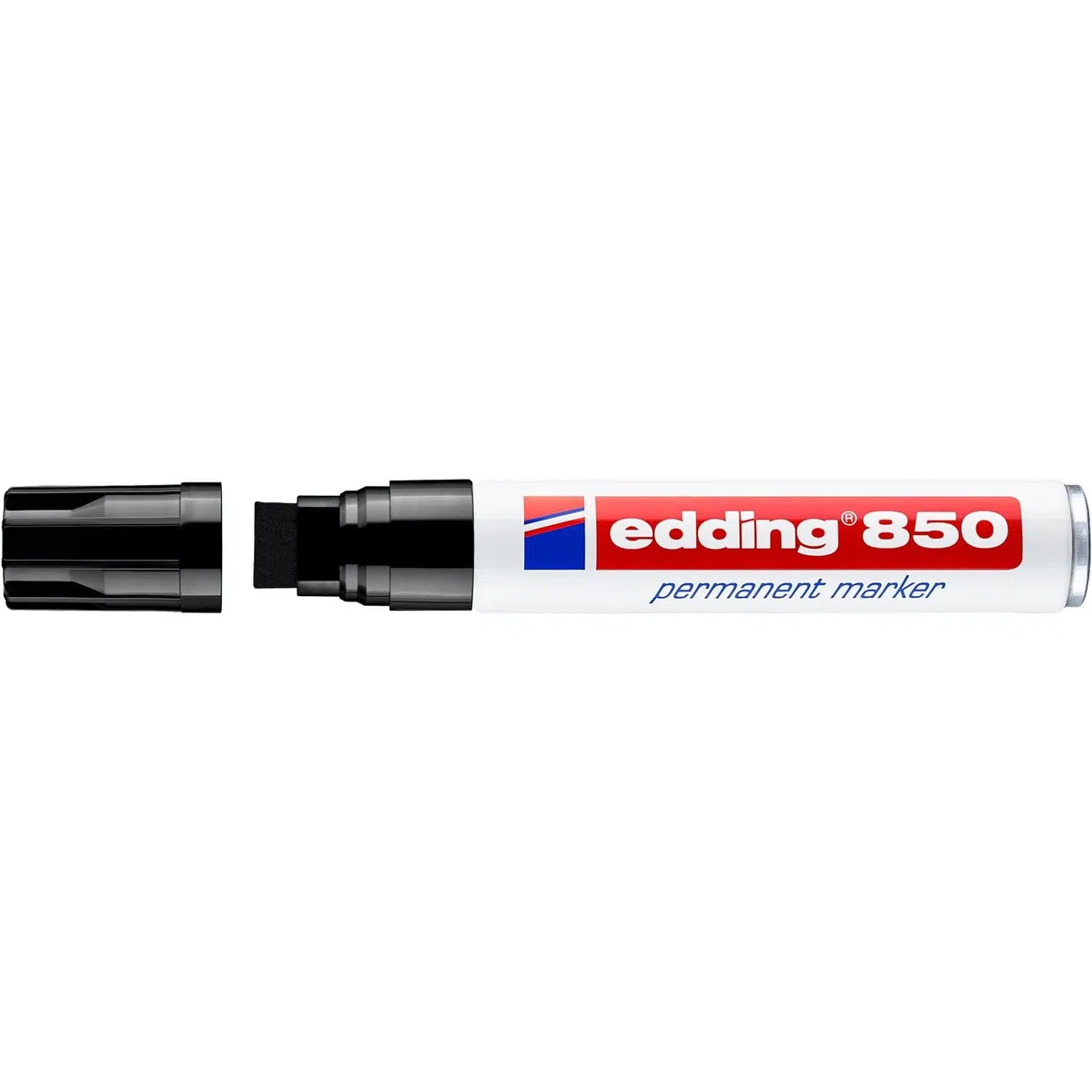Edding - Rotuladores permanentes 850 (punta ancha biselada, 6 unidades, 5 – 15 mm), color negro