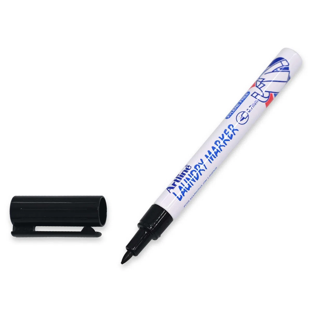 ROTULADOR ARTLINE MARCADOR ROPA 750 NEGRO -PUNTA REDONDA 0.7 MM -ROPA PAPEL METAL Y CRISTAL (12 unid.)