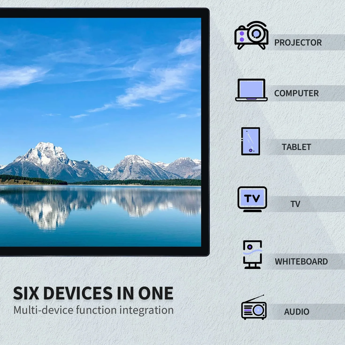 Pizarra Inteligente táctil 43 Pulgadas, Pizarra interactiva y Smart TV 16:9 FHD 1080P, PC Todo en uno con Windows 10 para la Industria, la Oficina y el Aula, Pantalla de Monitor Vertical