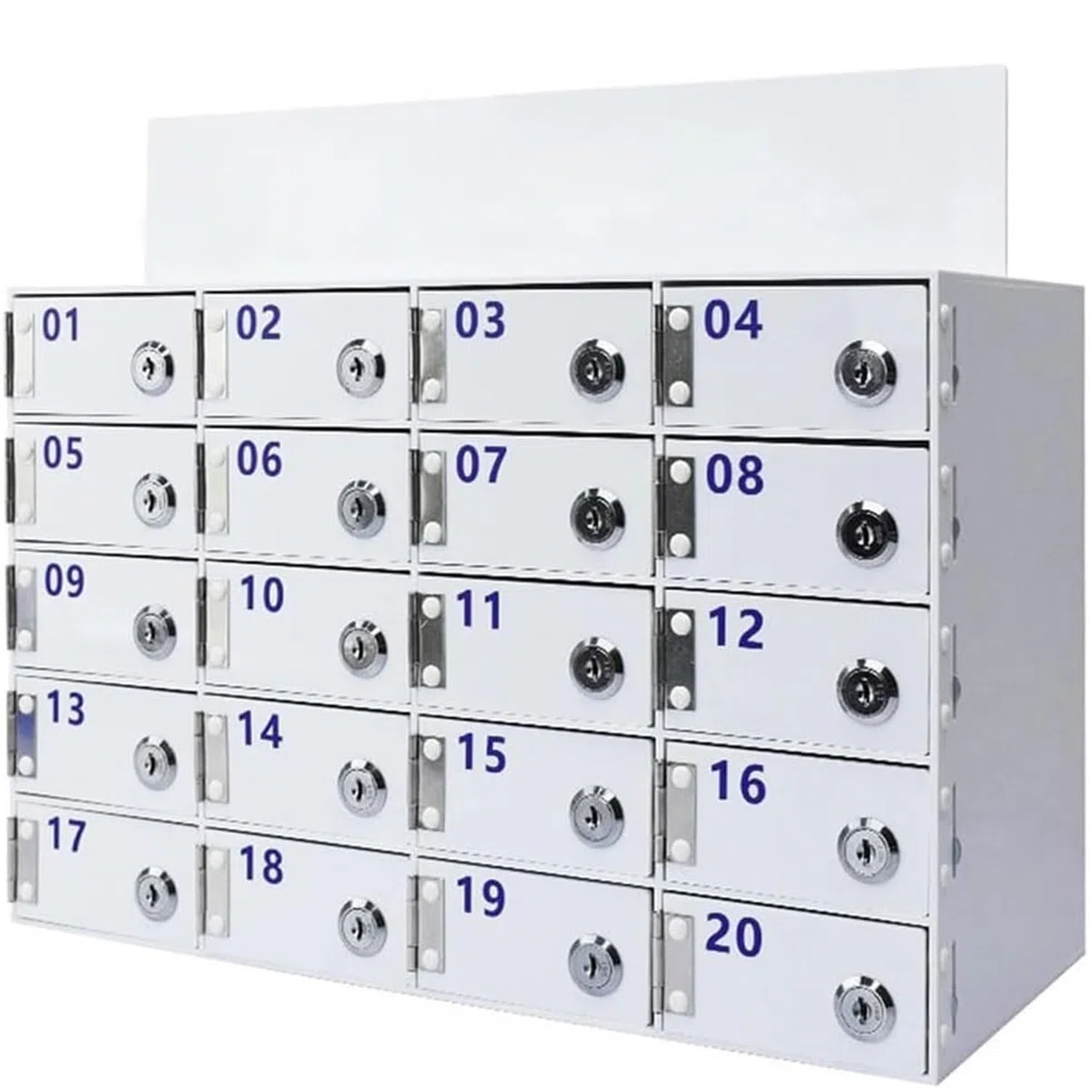Handy Spind Box - Armario de almacenamiento acrílico con cerraduras y llaves, montaje en pared, seguro para la oficina de la escuela de fábrica, y solución versátil