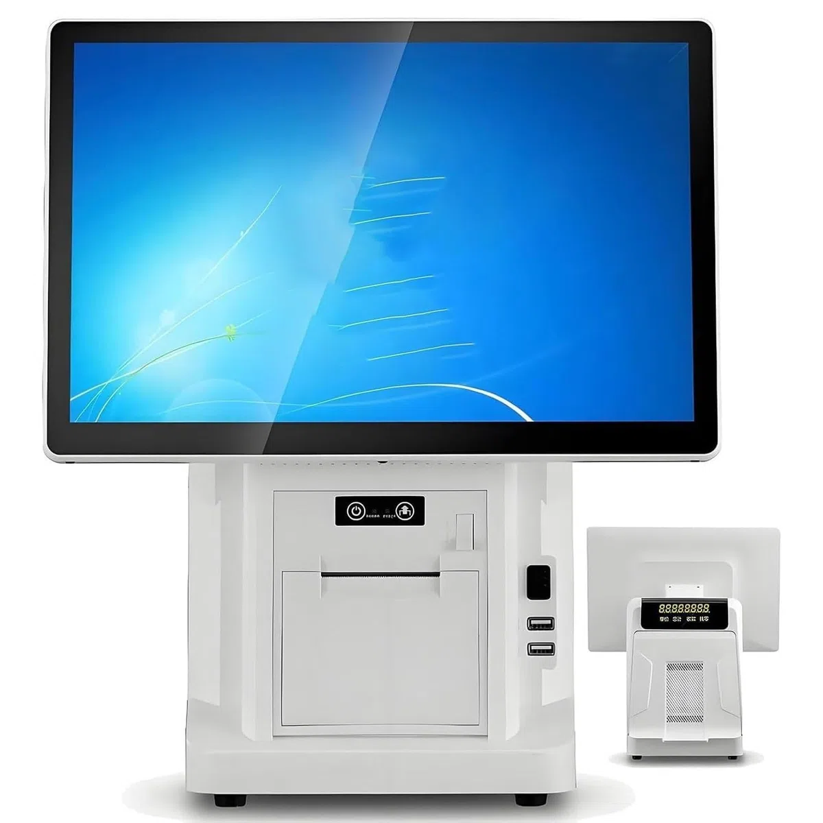 Sistemas Tpv, Caja Registradora con Pantalla TáCtil De 15,6",4 GB De Ram, 64 GB De Ssd,para Comercios, Restaurantes, CafeteríAs, Clubes Y Farmacias SingleScreen-A（80mm）