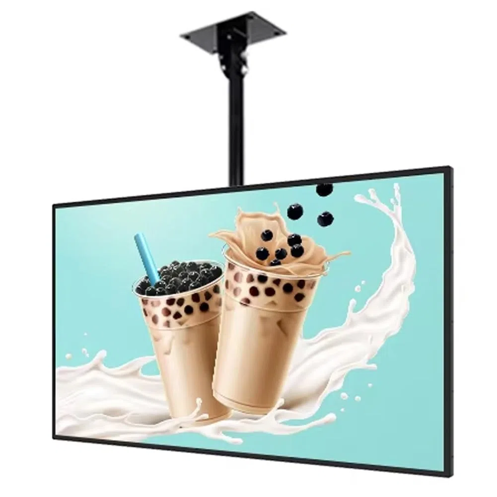Caja de luz LED ultradelgada con marco a presión, cartel iluminado montado en la pared con poste telescópico, tablero de menú retroiluminado LED, póster publicitario para restaurante, cafetería